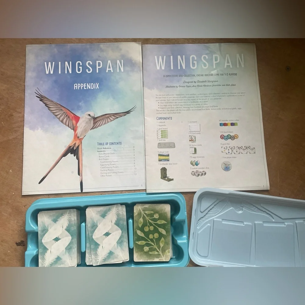 Wingspan Board Game by Stonemaier Games — White and Orange Bird Artwork - Picture 6 of 15